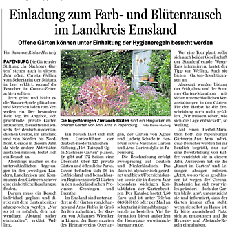 Farb- und Blütenrausch im Emsland - Het Tuinpad Op / In Nachbars Garten