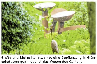 Kunst und Grün gedeihen zusammen - Het Tuinpad Op / In Nachbars Garten