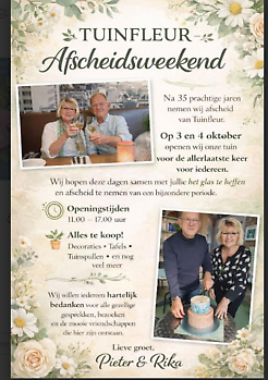 Abschiedswochenende bei TUINFLEUR - Het Tuinpad Op / In Nachbars Garten